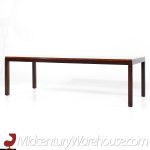 Century Furniture Mid Century Burlwood and Glass Expanding Dining Table with 2 Leaves