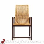 Century Furniture Mid Century Cane and Walnut Dining Chairs - Set of 6