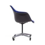 Eames for Herman Miller Mid Century Dark Blue Padded Fiberglass Swivel Office Chair