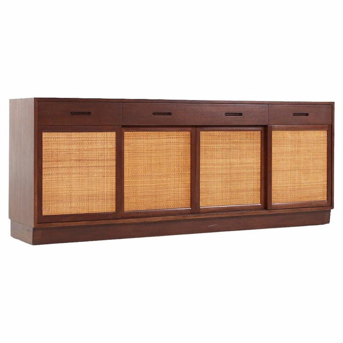 Edward Wormley for Dunbar Mid Century Mahogany and Cane Credenza