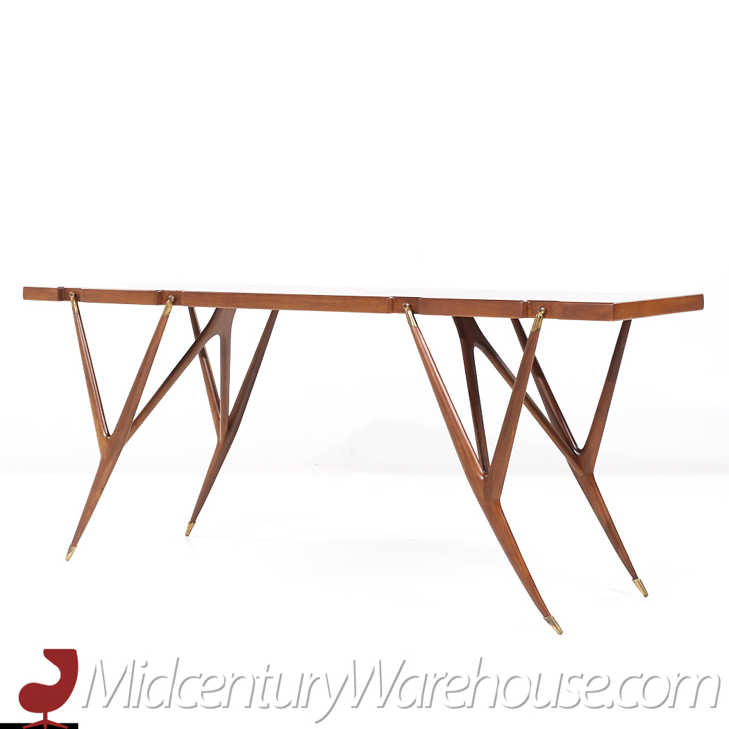 Ico Parisi for Singer and Sons Mid Century Walnut and Brass Console Table