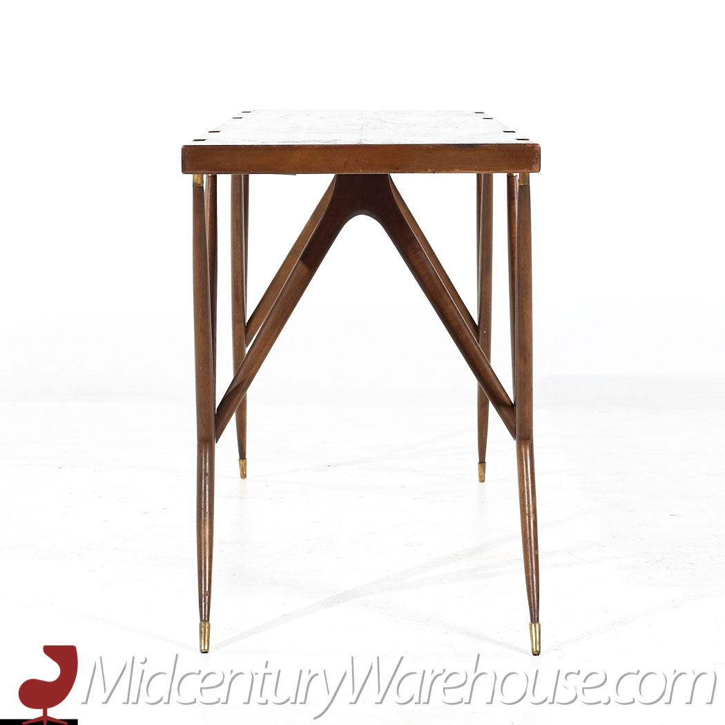 Ico Parisi for Singer and Sons Mid Century Walnut and Brass Console Table