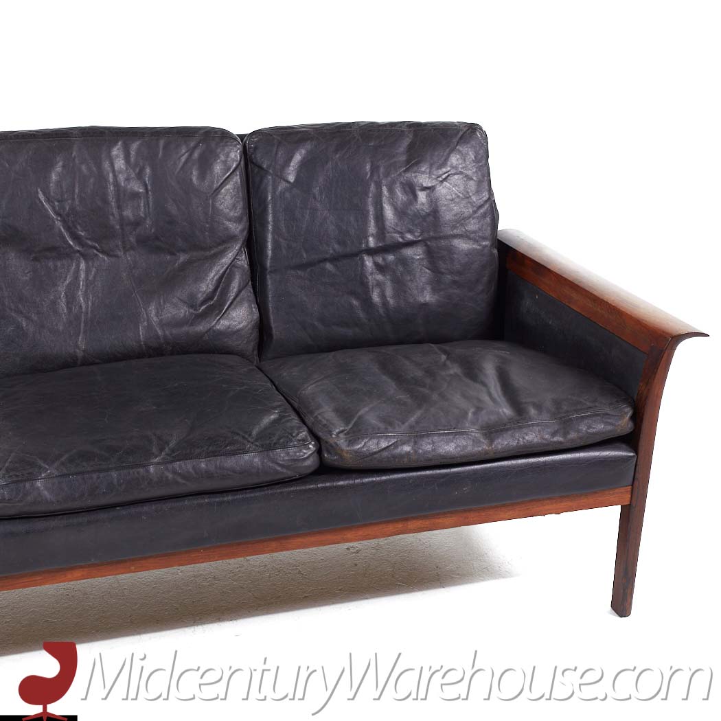 Knut Sæter for Vatne Møbler Mid Century Norway Rosewood 4 Seater Sofa