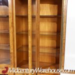 Milo Baughman Style Lane Burlwood China Cabinet