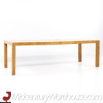 Lane Mid Century Burlwood Expanding Dining Table with 2 Leaves