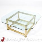 Mastercraft Mid Century Brass and Glass Coffee Table
