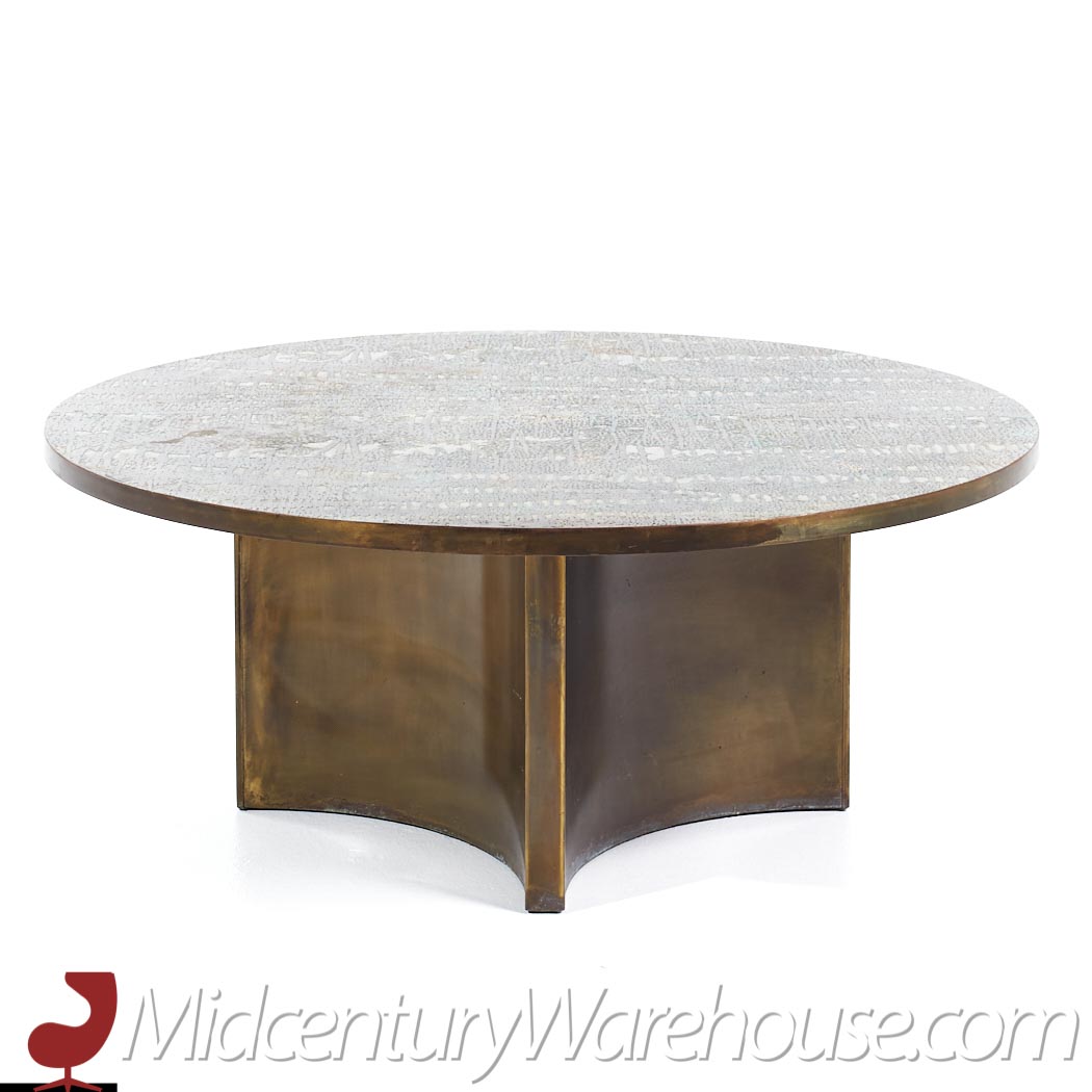 Philip and Kelvin Laverne Mid Century Eternal Forest Bronze Coffee Table