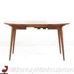 Bertha Schaefer for Singer and Sons Mid Century Walnut Dining Table with 4 Leaves