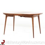 Bertha Schaefer for Singer and Sons Mid Century Walnut Dining Table with 4 Leaves