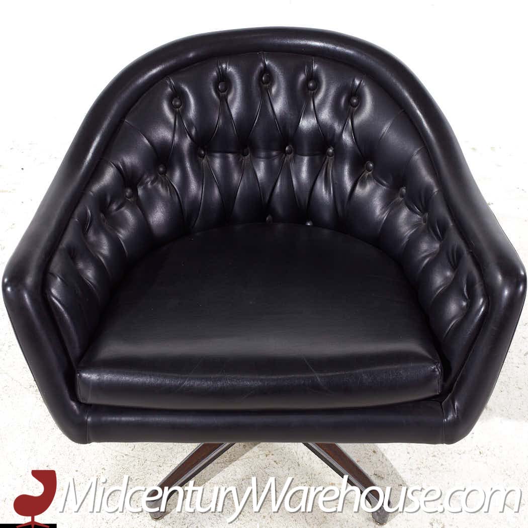 Chromcraft Mid Century Tufted Swivel Lounge Chair