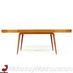 Edmond Spence Mid Century Birch Expanding Dining Table with 2 Leaves