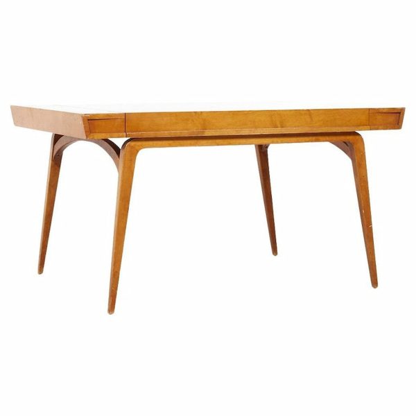 edmond spence mid century birch expanding dining table with 2 leaves