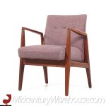 Jens Risom Mid Century Walnut Lounge Chair