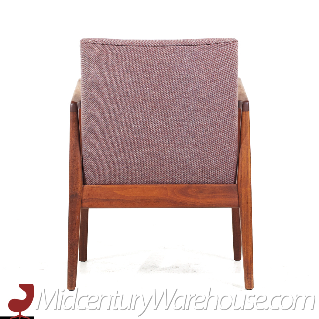 Jens Risom Mid Century Walnut Lounge Chair