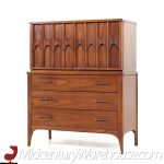 Kent Coffey Perspecta Mid Century Walnut and Rosewood Gentlemans Chest