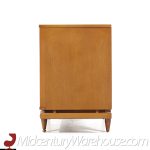 Kent Coffey Sequence Mid Century Walnut and Brass 36" Chests - Pair