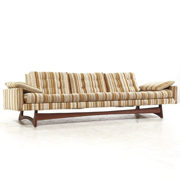 adrian pearsall for craft associates mid century walnut gondola sofa