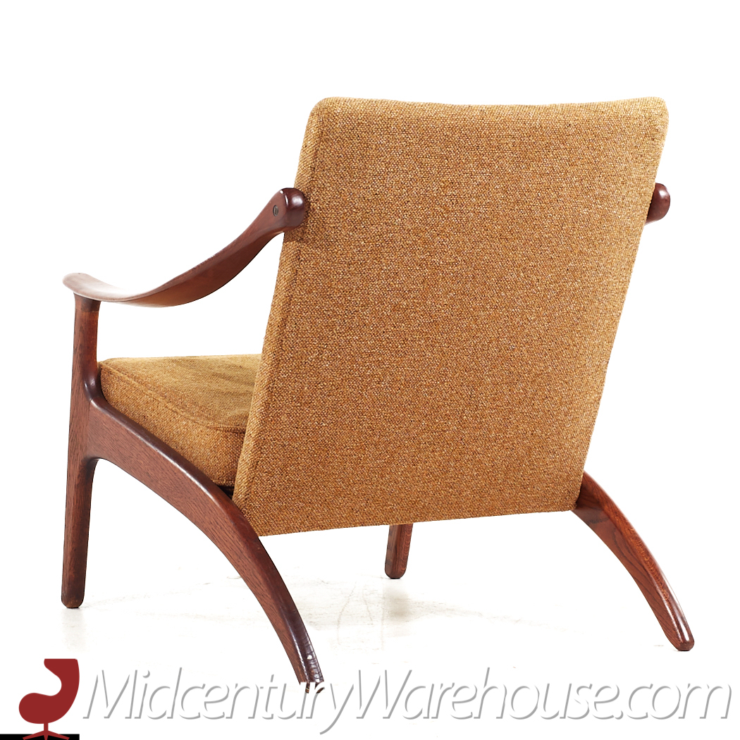 Arne Hovmand Olsen Mid Century Danish Teak Lean Back Lounge Chair