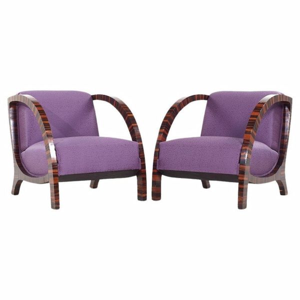 belgian art deco lounge chairs - pair