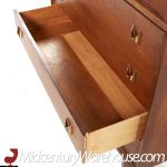 Broyhill Brasilia Mid Century Walnut 5-drawer Highboy Dresser