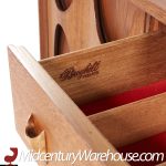 Broyhill Brasilia Mid Century Walnut 72 Inch 9 Drawer Lowboy Dresser