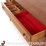 Broyhill Brasilia Mid Century Walnut 72 Inch 9 Drawer Lowboy Dresser