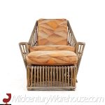 Ficks Reed Style Mid Century Rattan Lounge Chair and Ottoman