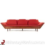 Flexsteel Mid Century Thunderbird Walnut Sofa