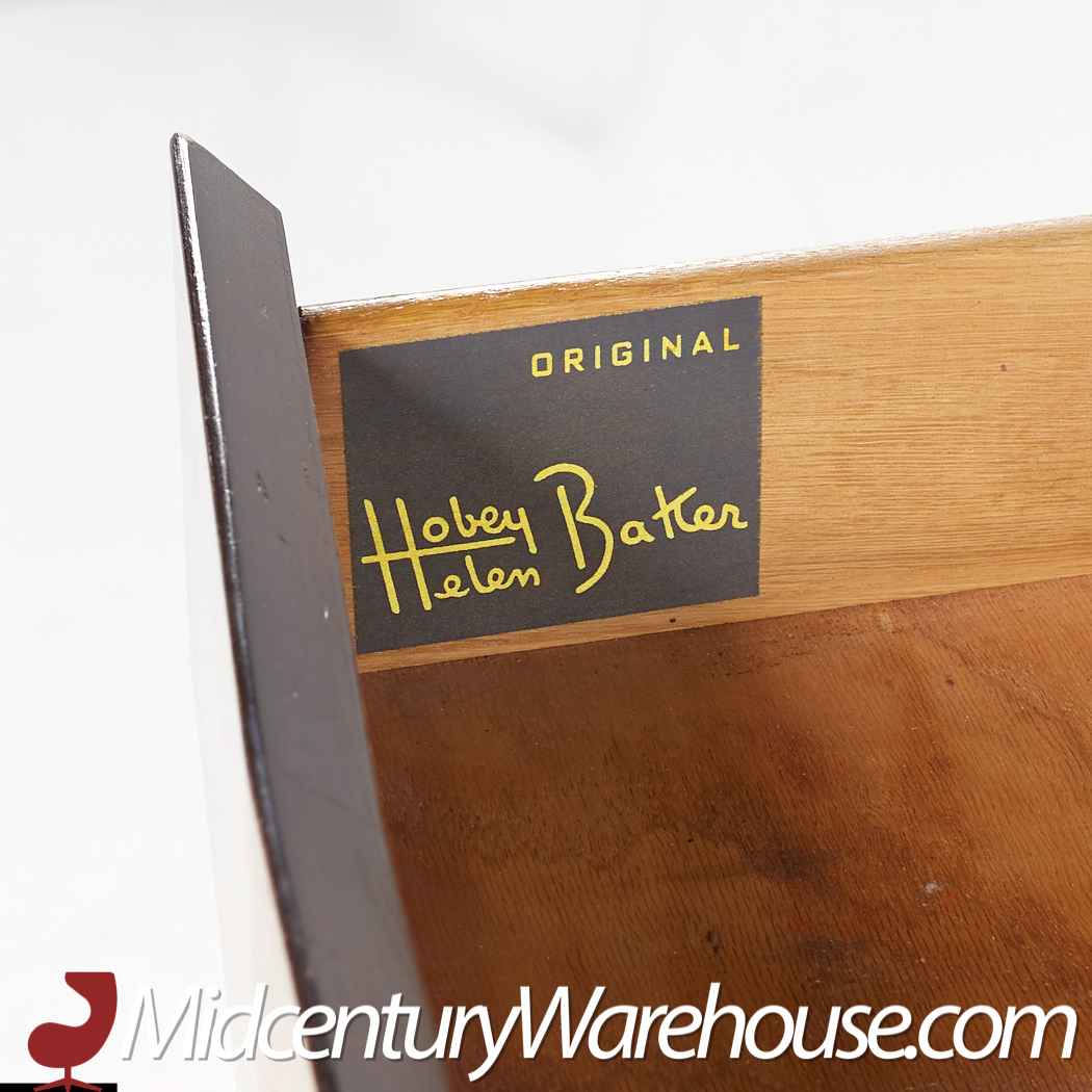 Helen Hobey for Baker Mid Century Walnut Highboy Dresser