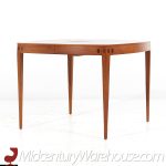 Kipp Stewart for Calvin Mid Century Walnut Expanding Dining Table with 4 Leaves