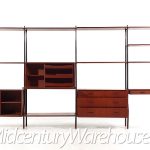 Lyby Mobler Mid Century Danish Teak and Steel 4-bay Freestanding Wall Unit