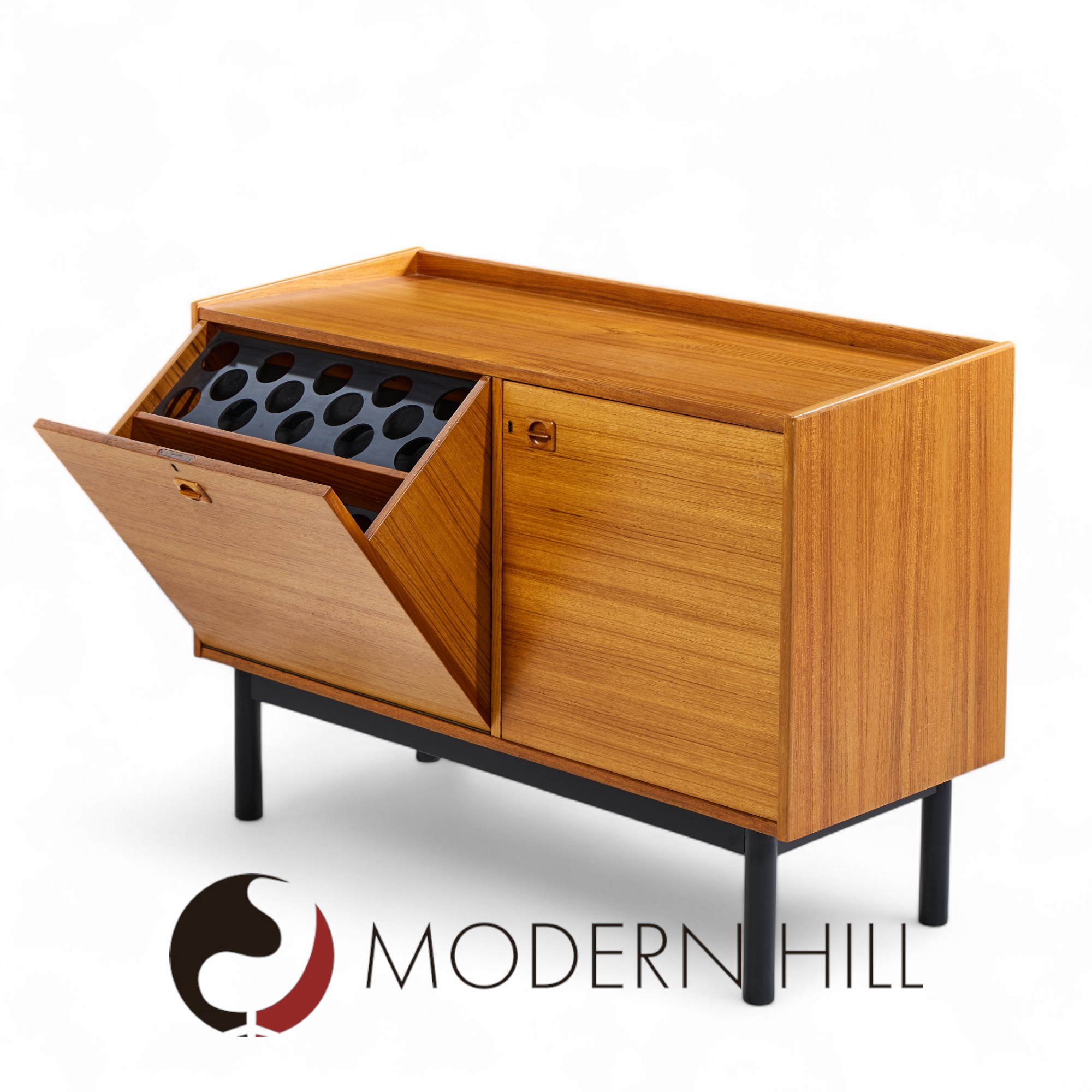 Mid Century Danish Teak Bar Cabinet