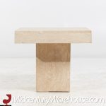 Mid Centurytravertine Side End Tables - Pair