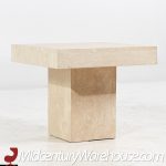 Mid Centurytravertine Side End Tables - Pair