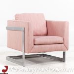 Milo Baughman for Thayer Coggin Mid Century Chrome Lounge Chairs - Pair