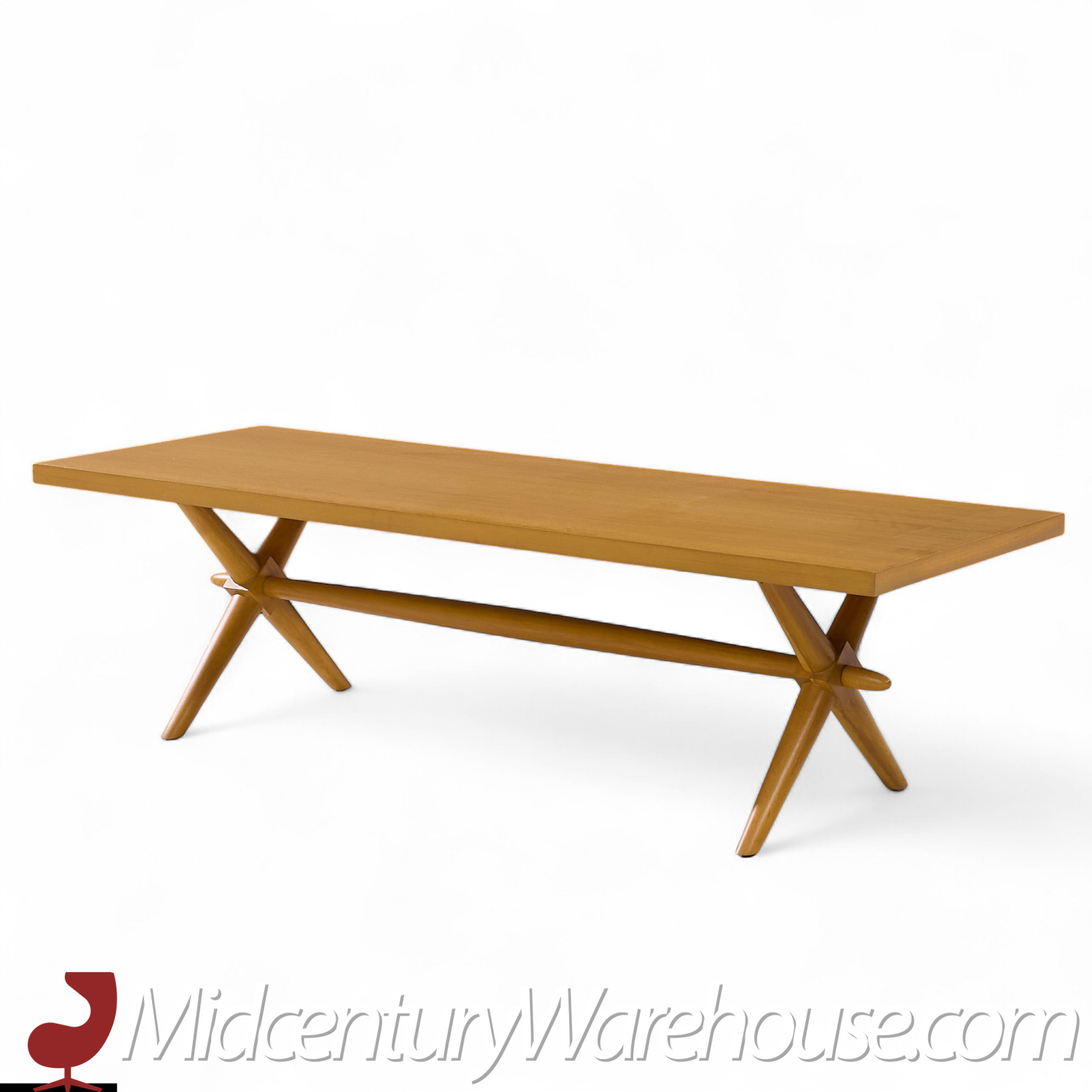 Robsjohn Gibbings for Widdicomb Mid Century X Base Coffee Table