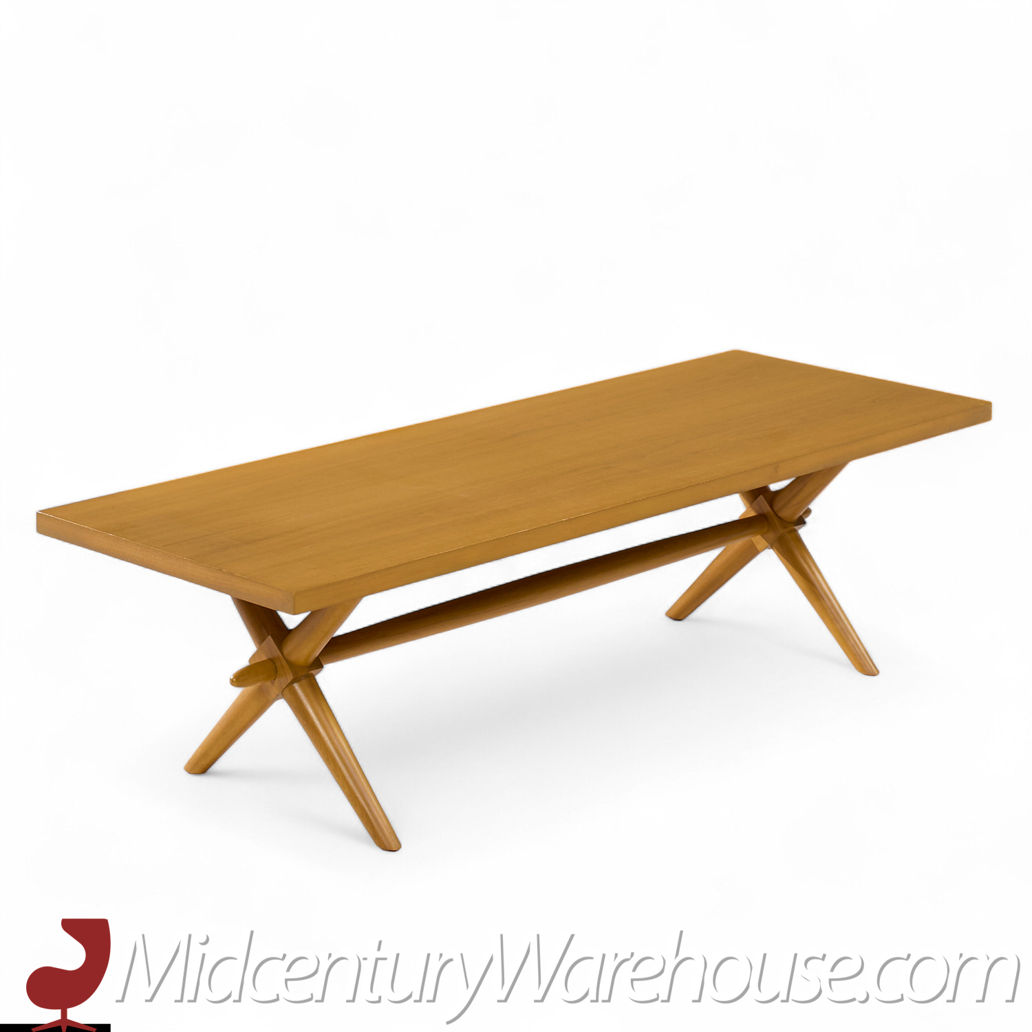 Robsjohn Gibbings for Widdicomb Mid Century X Base Coffee Table