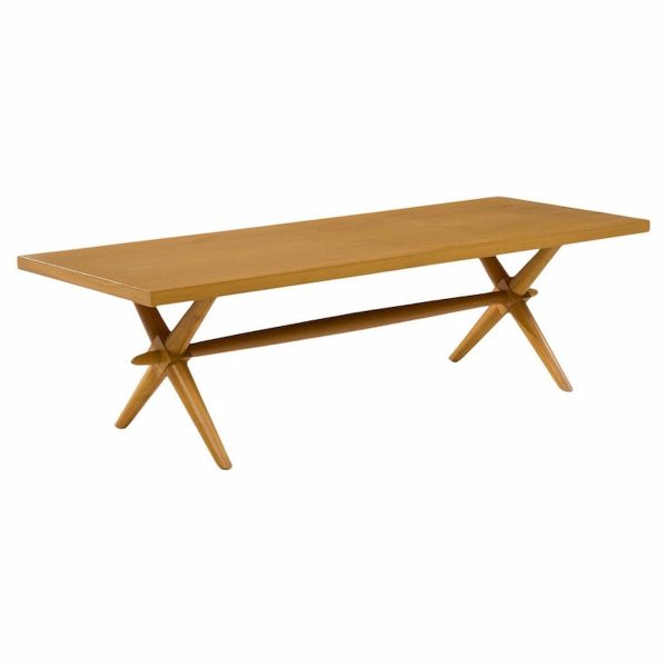 robsjohn gibbings for widdicomb mid century x base coffee table