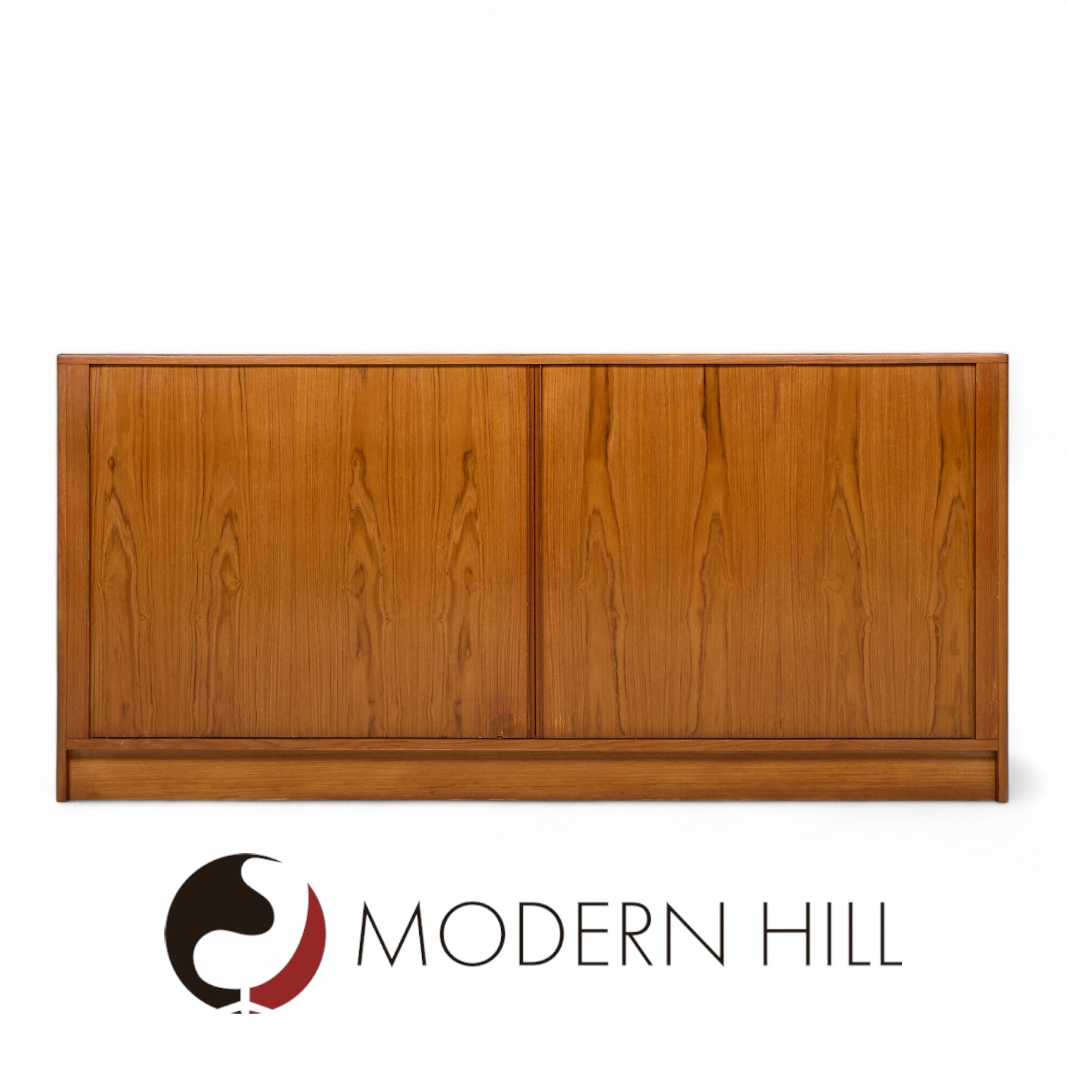 Dyrlund Mid Century Danish Teak Tambour Door Lowboy Dresser