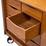 Dyrlund Mid Century Danish Teak Tambour Door Lowboy Dresser | Mid Century Modern Furniture - Mid Century Furniture Chicago Dyrlund Mid Century Danish Teak Tambour Door Lowboy Dresser