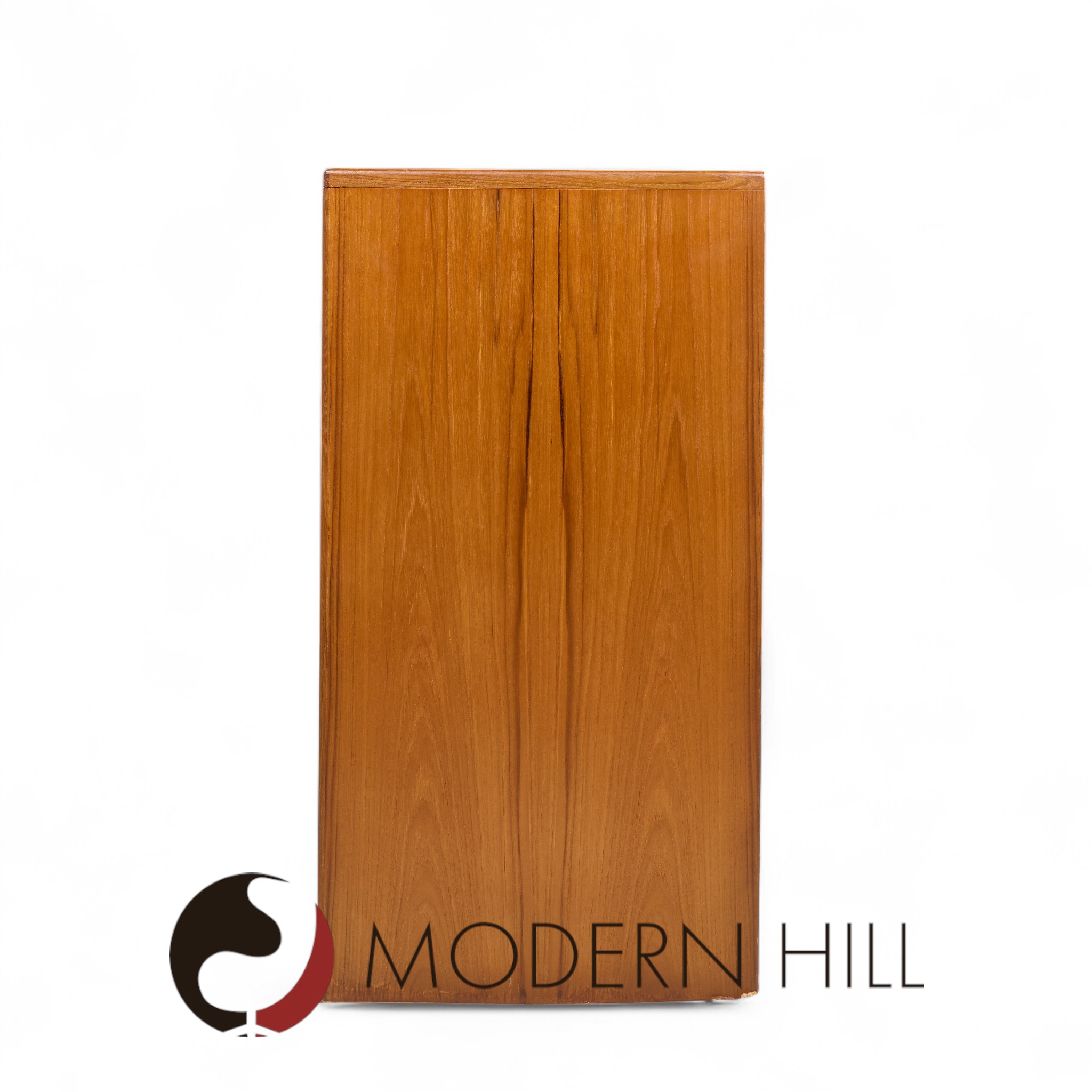 Dyrlund Mid Century Danish Teak Tambour Door Lowboy Dresser