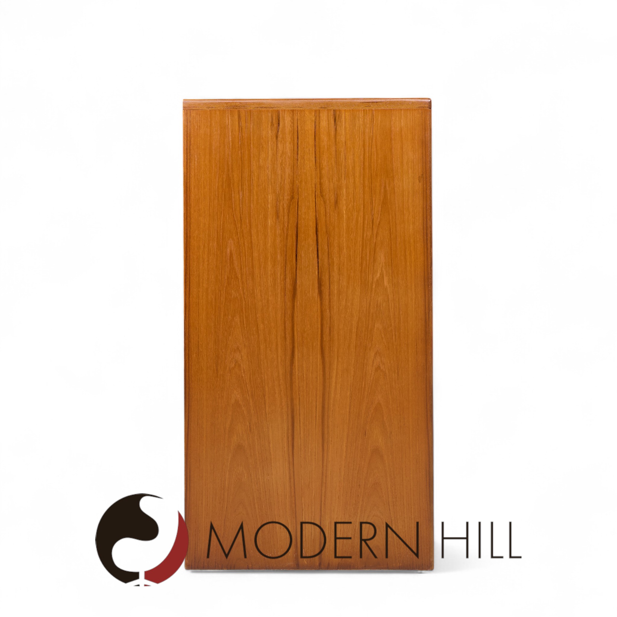 Dyrlund Mid Century Danish Teak Tambour Door Lowboy Dresser