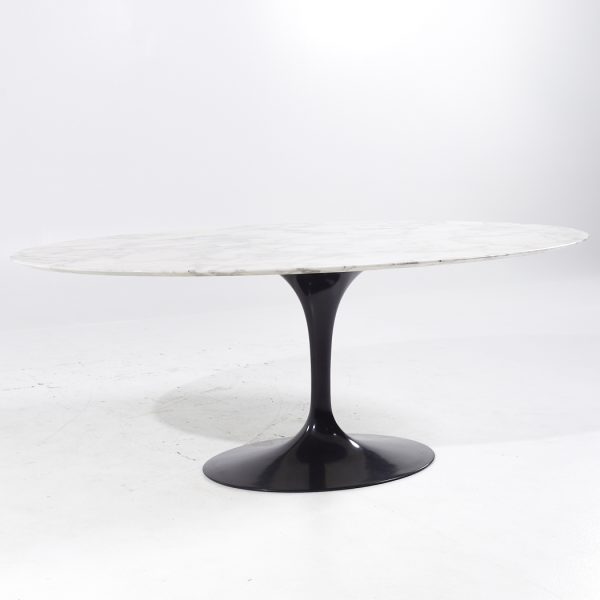 Eero Saarinen for Knoll Mid Century Marble 78 Inch Oval Dining Table