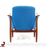 Finn Juhl for Niels Vodder Nv-53 Blue Chairs - Pair