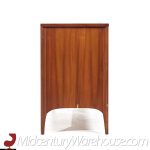 Kent Coffey Perspecta Mid Century Walnut and Rosewood 9 Drawer Lowboy Dresser