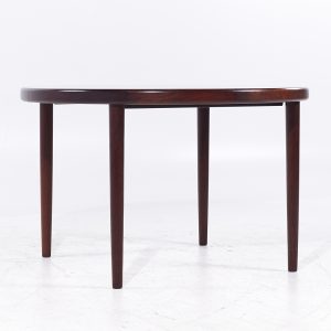 kofod larsen for faarup mobelfabrik mid century danish rosewood expanding dining table with 2 leaves