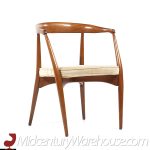 Lawrence Peabody Mid Century Walnut Arm Chairs - Set of 6