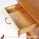 Milo Baughman for Murray Mid Century Maple and Brass Desk