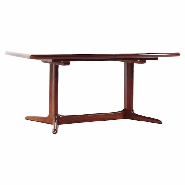 skovby mid century rosewood expanding dining table with 2 leaves