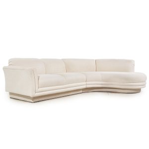 vladimir kagan style weiman mid century curved sectional sofa